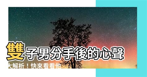 雙子男 分手|【雙子男分手後態度】揭秘雙子男分手後態度！十大徵兆説明他仍。